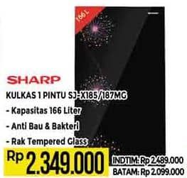 Promo Harga Sharp SJ-X185/187MG | Kulkas 1 Pintu   - Hypermart