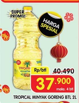 Promo Harga Tropical Minyak Goreng 2000 ml - Superindo