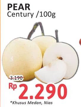 Promo Harga Pear Century per 100 gr - Alfamidi