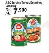 Promo Harga ABC Sardines Tomat, Extra Hot 155 gr - Carrefour