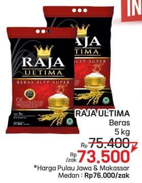 Promo Harga Raja Ultima Beras Slyp Super 5000 gr - LotteMart