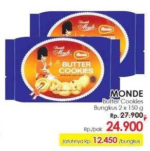 Promo Harga MONDE Butter Cookies per 2 bungkus 150 gr - LotteMart