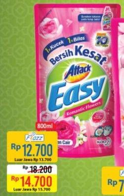 Promo Harga ATTACK Easy Detergent Liquid 800 ml - Alfamart