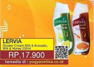 Promo Harga LERVIA Shower Cream Milk Honey, Milk Avocado 250 ml - Yogya