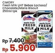 Promo Harga Cimory Susu UHT Bebas Laktosa, Chocolate, Marie Biscuits 250 ml - Indomaret