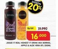 Promo Harga JOOZE IT REAL HONEST IT Drink Mix Berries, Apple Aloe Vera 250 ml - Superindo