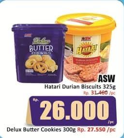 Promo Harga Asia Hatari Biscuit Durian 325 gr - Hari Hari