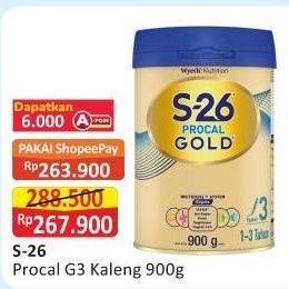 Promo Harga S26 Procal Gold Susu Pertumbuhan Vanilla 900 gr - Alfamart