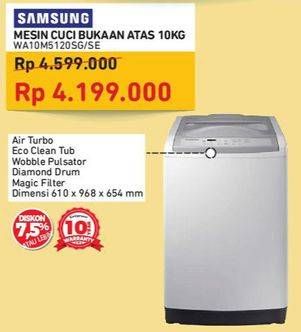 Promo Harga SAMSUNG WA10M5120 | Washing Machine Top Load 10kg  - Courts