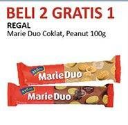 Promo Harga REGAL Marie Duo Chocolate, Peanut per 3 pcs 100 gr - Alfamidi