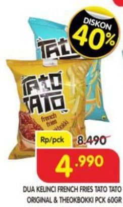 Promo Harga Dua Kelinci French Fries Tato Tato Original, Tteokbokki 60 gr - Superindo