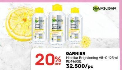 Promo Harga GARNIER Micellar Water Vitamin C 125 ml - Guardian