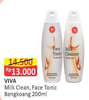 Promo Harga VIVA Face Tonic Milk Cleanser Cucumber, Bengkoang 200 ml - Alfamart