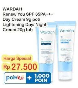 Promo Harga Wardah Renew You Day Cream/Lightening Day/Night Cream  - Indomaret