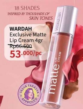 Promo Harga Wardah Exclusive Matte Lip Cream 4 gr - Guardian