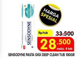Promo Harga SENSODYNE Pasta Gigi Deep Clean 100 gr - Superindo