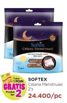 Promo Harga Softex Celana Menstruasi All Size 2 pcs - Watsons