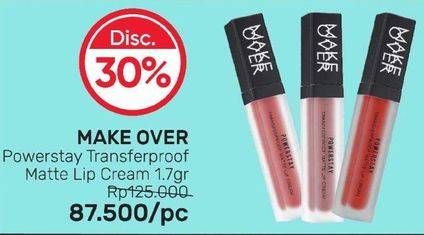 Promo Harga MAKE OVER Powerstay Transferproof Matte Lip Cream 7 gr - Guardian