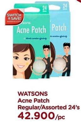 Promo Harga WATSONS Acne Patch Assorted, Regular 24 pcs - Watsons