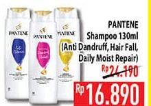 Promo Harga PANTENE Shampoo Anti Dandruff, Daily Moisture Renewal, Hair Fall Control 130 ml - Hypermart