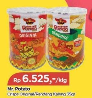 Promo Harga Mister Potato Snack Crisps Original, Rendang 35 gr - TIP TOP