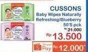 Promo Harga CUSSONS BABY Wipes Fresh Nourish, Naturally Refreshing 50 sheet - Indomaret