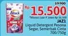 Promo Harga Attack Jaz1 DeterGel Semerbak Cinta, Pesona Segar 750 ml - Alfamidi