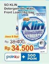 Promo Harga SO KLIN Biomatic Powder Detergent Front Load 1000 gr - Indomaret