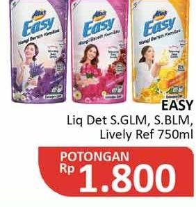 Promo Harga ATTACK Easy Detergent Liquid Sparkling Blooming, Lively Energetic, Sweet Glamour 750 ml - Alfamidi