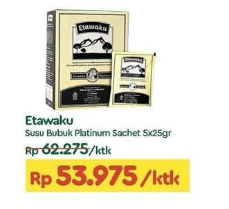 Promo Harga Etawaku Susu Bubuk Platinum per 5 sachet 25 gr - TIP TOP