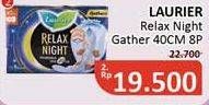 Promo Harga Laurier Relax Night Gathers 40cm 8 pcs - Alfamidi