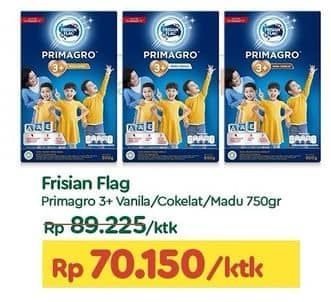 Promo Harga Frisian Flag Primagro 3+ Vanilla, Madu, Cokelat 750 gr - TIP TOP