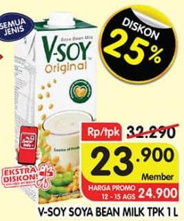 Promo Harga V-soy Soya Bean Milk All Variants 1000 ml - Superindo