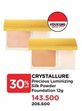 Promo Harga Wardah Crystallure Precious Luminizing Silk Powder Foundation 12 gr - Watsons