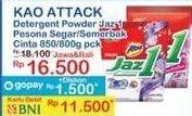 Promo Harga Attack Jaz1 Detergent Powder Semerbak Cinta, Pesona Segar 800 gr - Indomaret