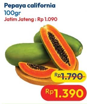 Promo Harga Pepaya California per 100 gr - Hypermart