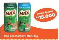 Promo Harga MILO Susu UHT All Variants per 2 kaleng 240 ml - Indomaret