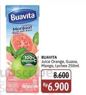 Promo Harga Buavita Fresh Juice Orange, Guava, Mango, Lychee 250 ml - Alfamidi