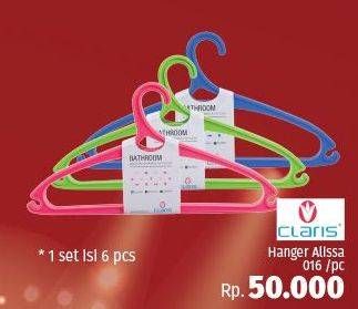 Promo Harga CLARIS Hanger Alissa 0160 6 pcs - LotteMart