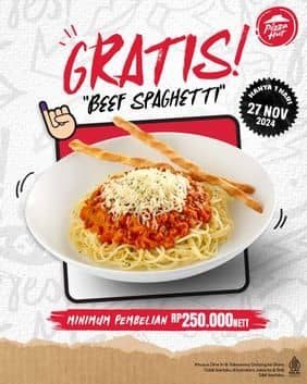 Promo Harga Gratis Beef Spaghetti  - Pizza Hut