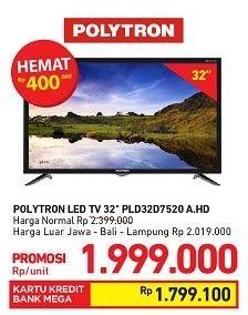 Promo Harga POLYTRON PLD 32D7520 | LED TV 32"  - Carrefour