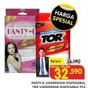 Promo Harga PANTY-O Ladies Disposable Panties/TOR Men's Disposable Briefs  - Superindo