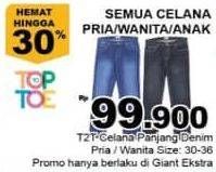 Promo Harga T2T Celana Panjang Denim Pria/Wanita  - Giant