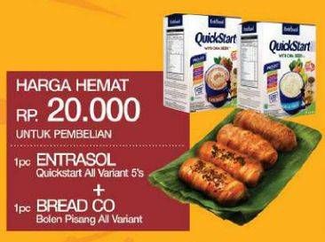 Promo Harga Entrasol Quickstar/Bread Co Bolen Pisang  - Yogya