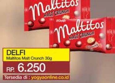 Promo Harga Delfi Maltitos Malt Crunch 30 gr - Yogya