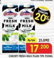 Promo Harga Cimory Fresh Milk Full Cream 950 ml - Superindo