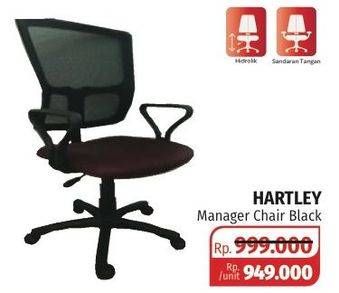 Promo Harga Hartley Manager Chair Black  - Lotte Grosir