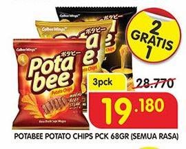 Promo Harga POTABEE Snack Potato Chips All Variants per 3 pcs 68 gr - Superindo