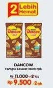 Promo Harga DANCOW Fortigro UHT Cokelat per 2 pcs 180 ml - Indomaret