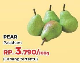 Promo Harga Pear Packham per 100 gr - Yogya